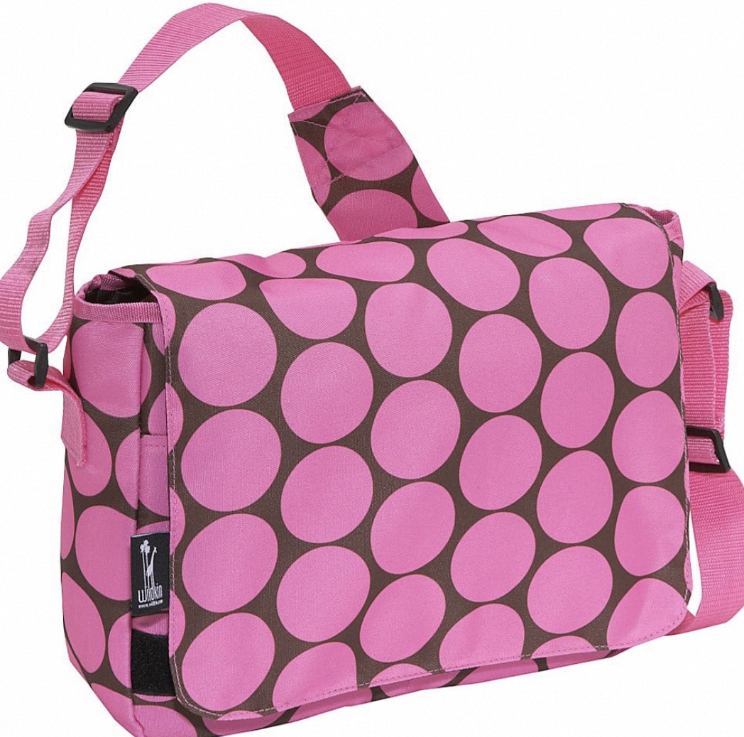 pink messenger bags for school