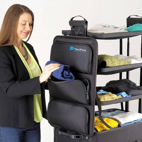 suitcase with shelves