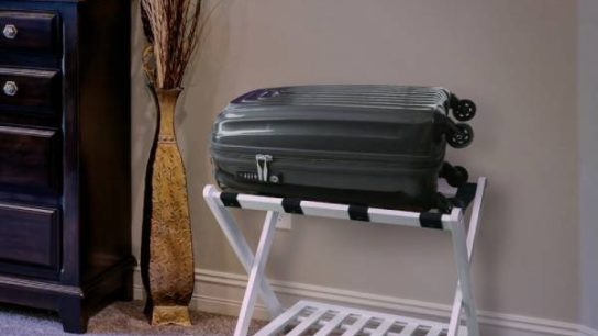 suitcase with shelves