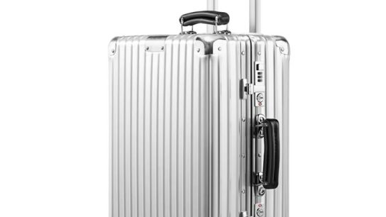 silver suitcase