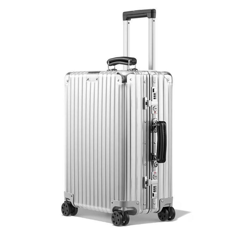 silver suitcase