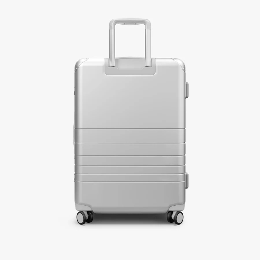 silver suitcase